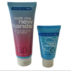 Bath & Body Works True Blue Spa Look Ma New Hands Lotion w/ Paraffin SET OF 2